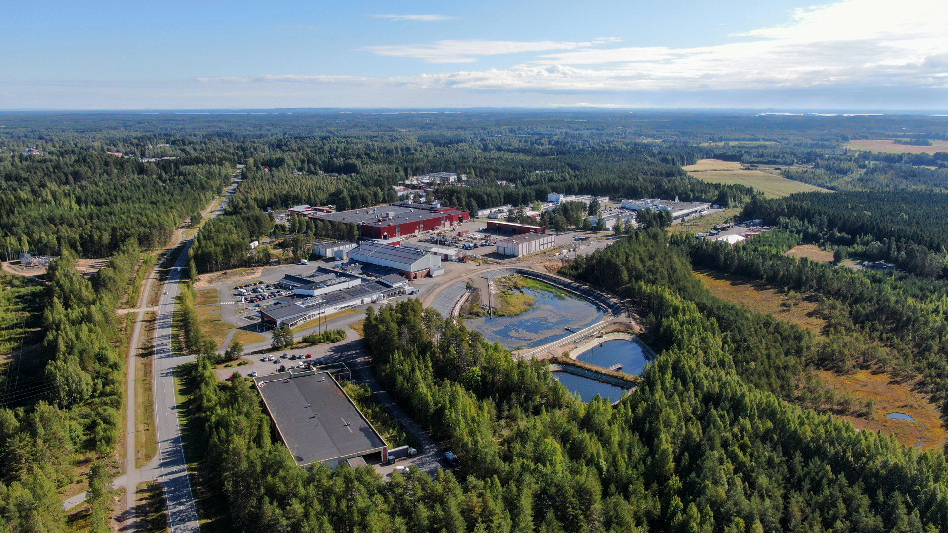 Teollisuuskylän ilmakuva 2025.