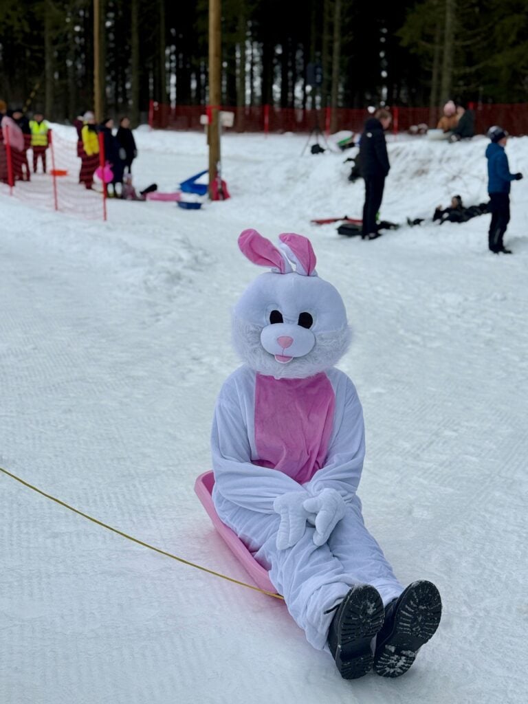 Pupu ei uskaltanut mäkeen.