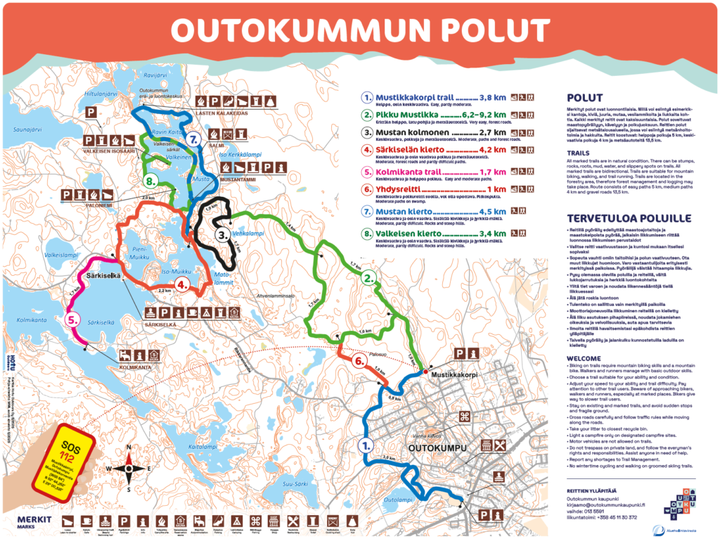 Outokummun polut kartta