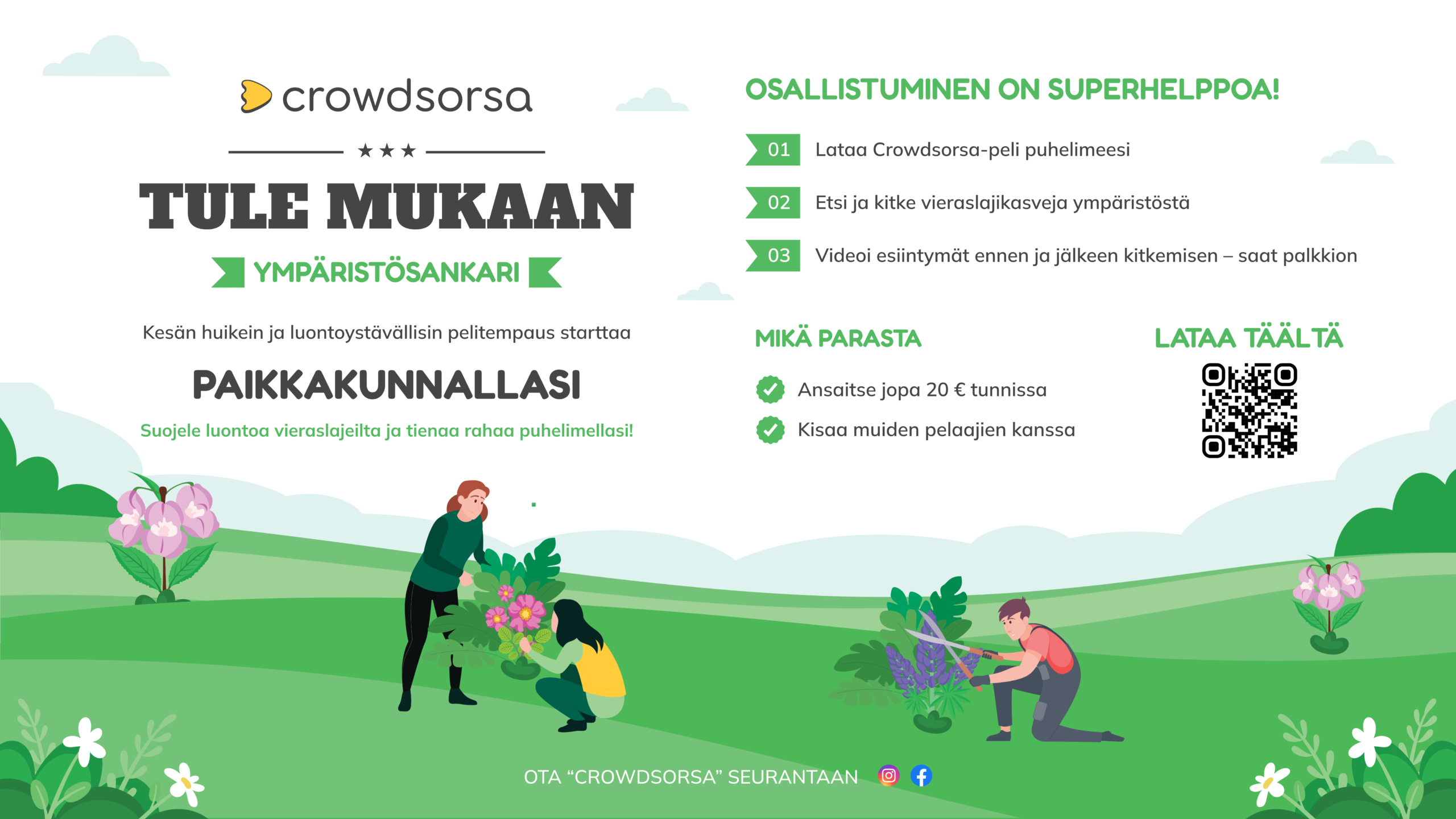 Tule mukaan torjumaan vieraslajeja – Crowdsorsa-peli käynnistyy Outokummussa 1.6.!